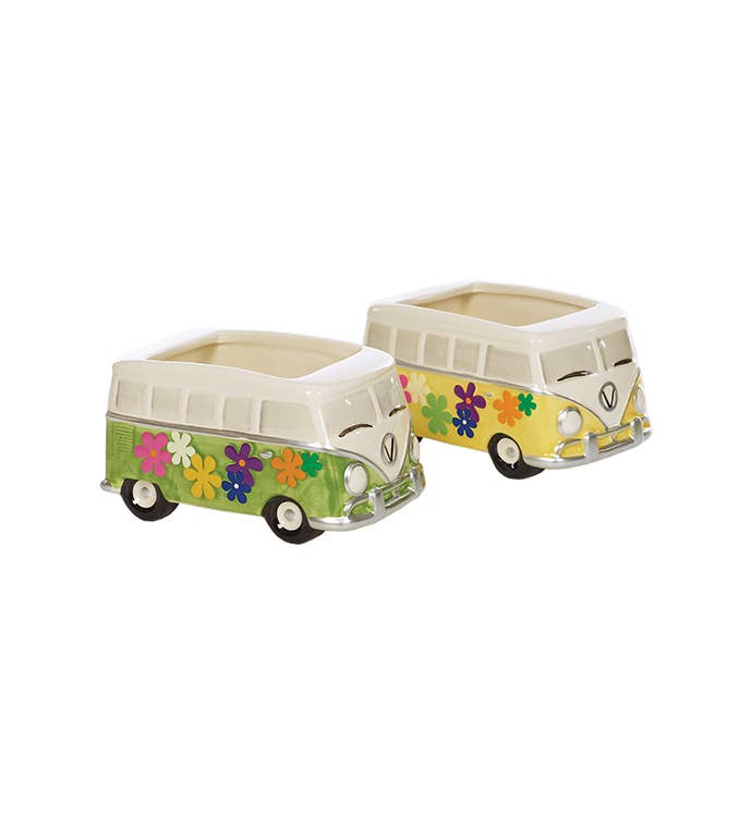 Hippie Van Planter, 2 Assorted Color- Retro - Item # 16592