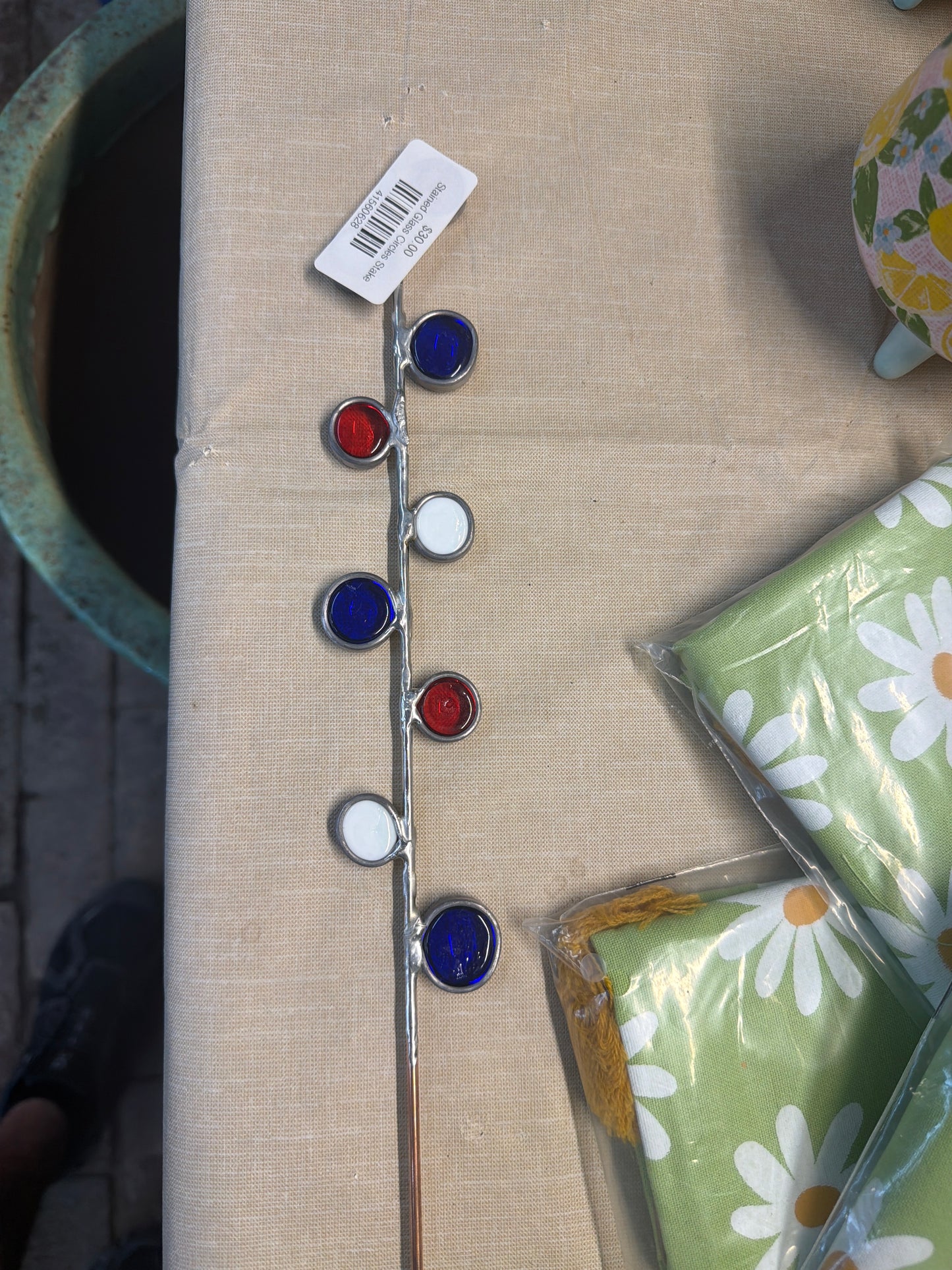 Stained Glass Circles Stake