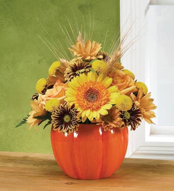 Orange Pumpkin Planter - Fall - Item # 77312