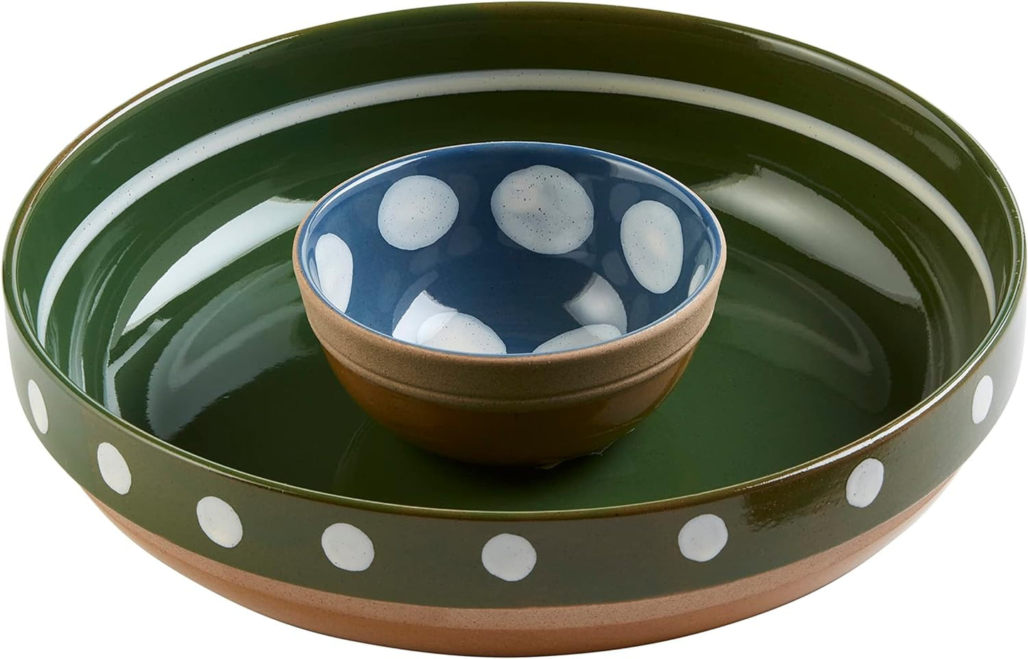 Dotted Chip 'N Dip Bowl Set