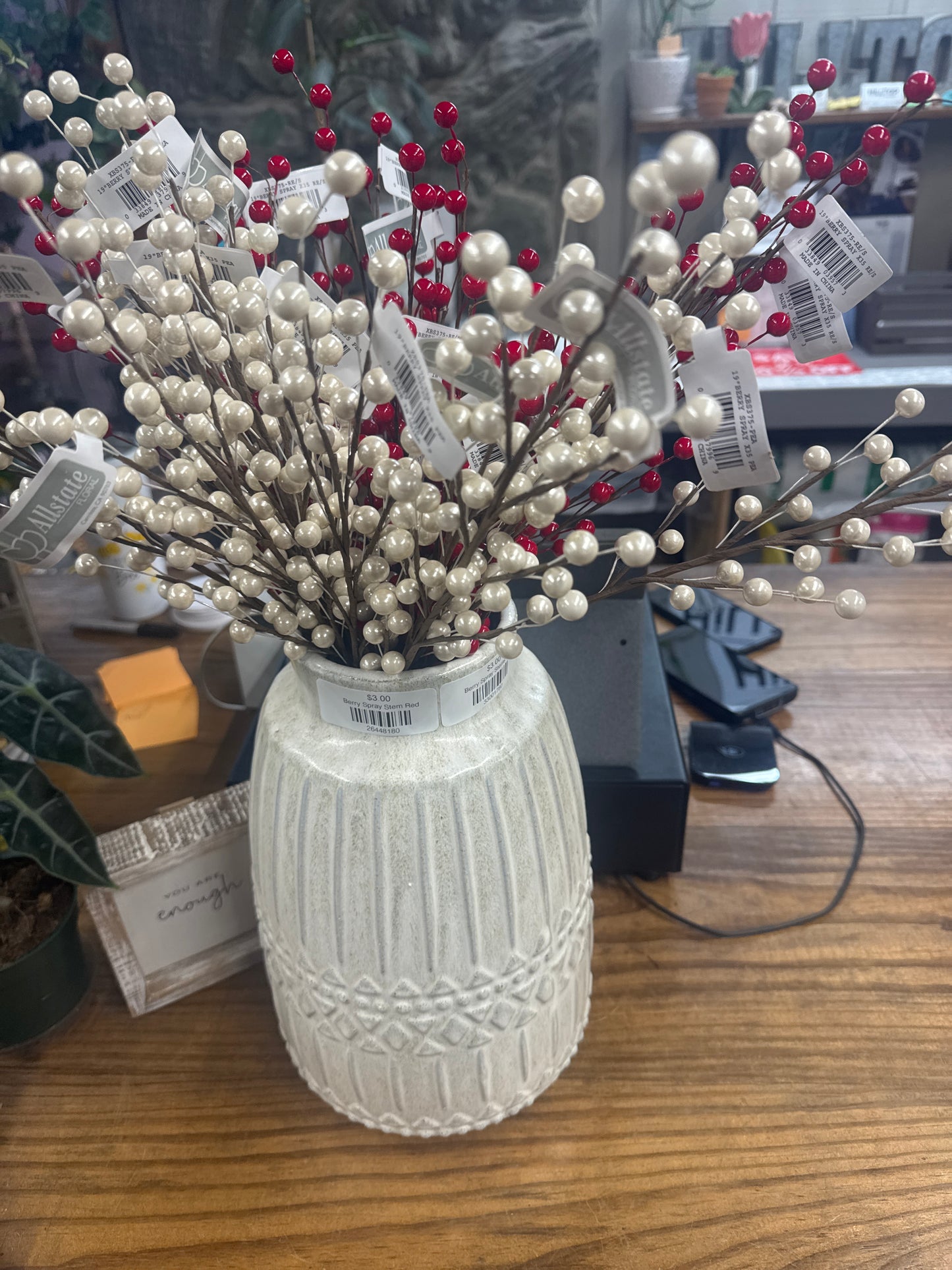 Berry Spray Stem Red