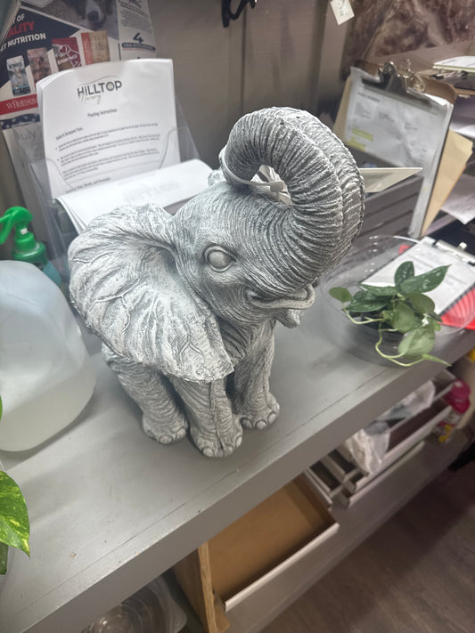 17" Sitting Elephant Trunk Up