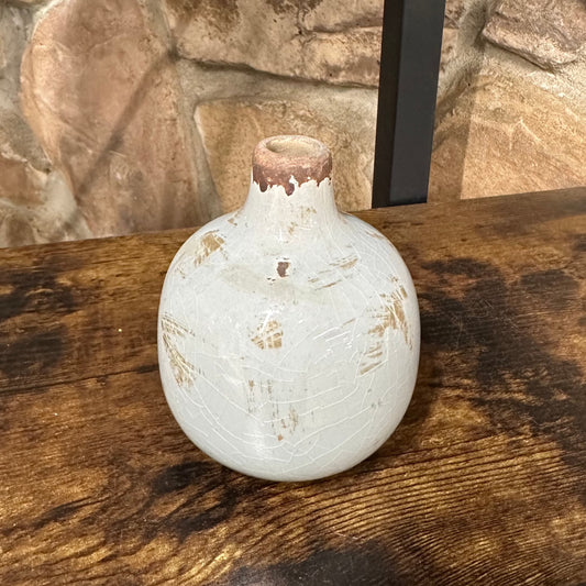 Round Crackle Glaze Small Vase
