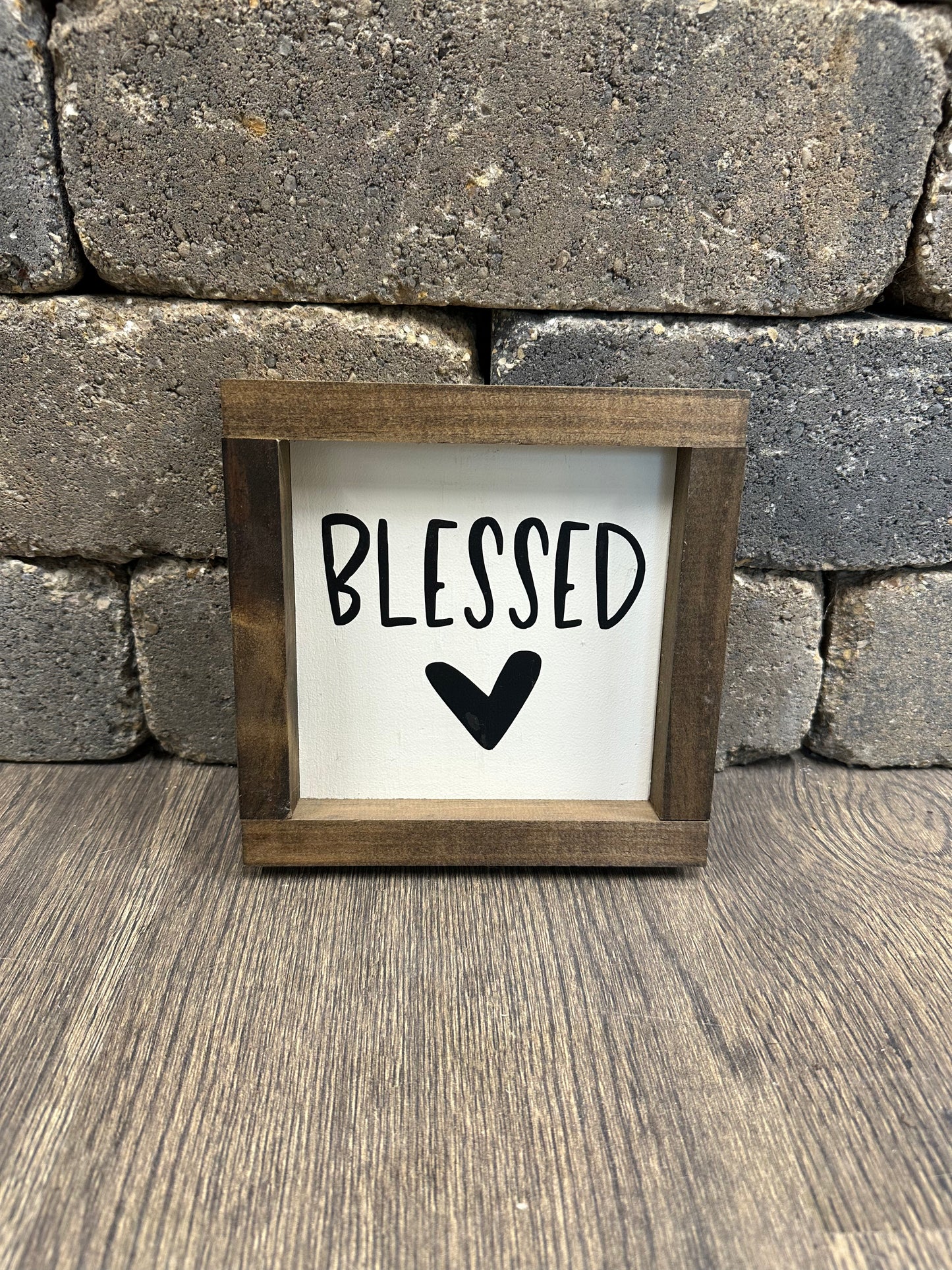 Blessed Wood Framed Sign