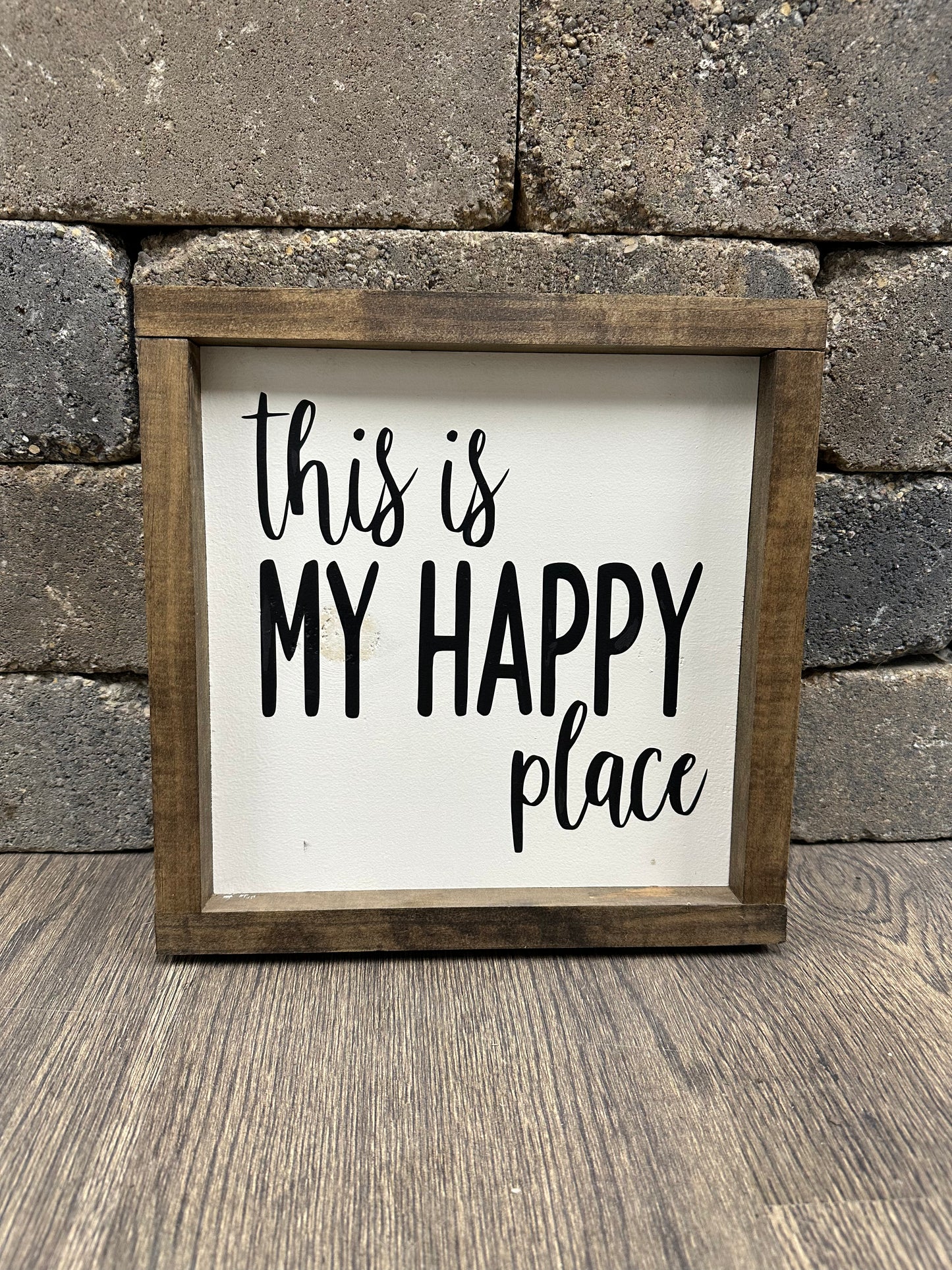 This Is My Happy Place Wood Framed Sign