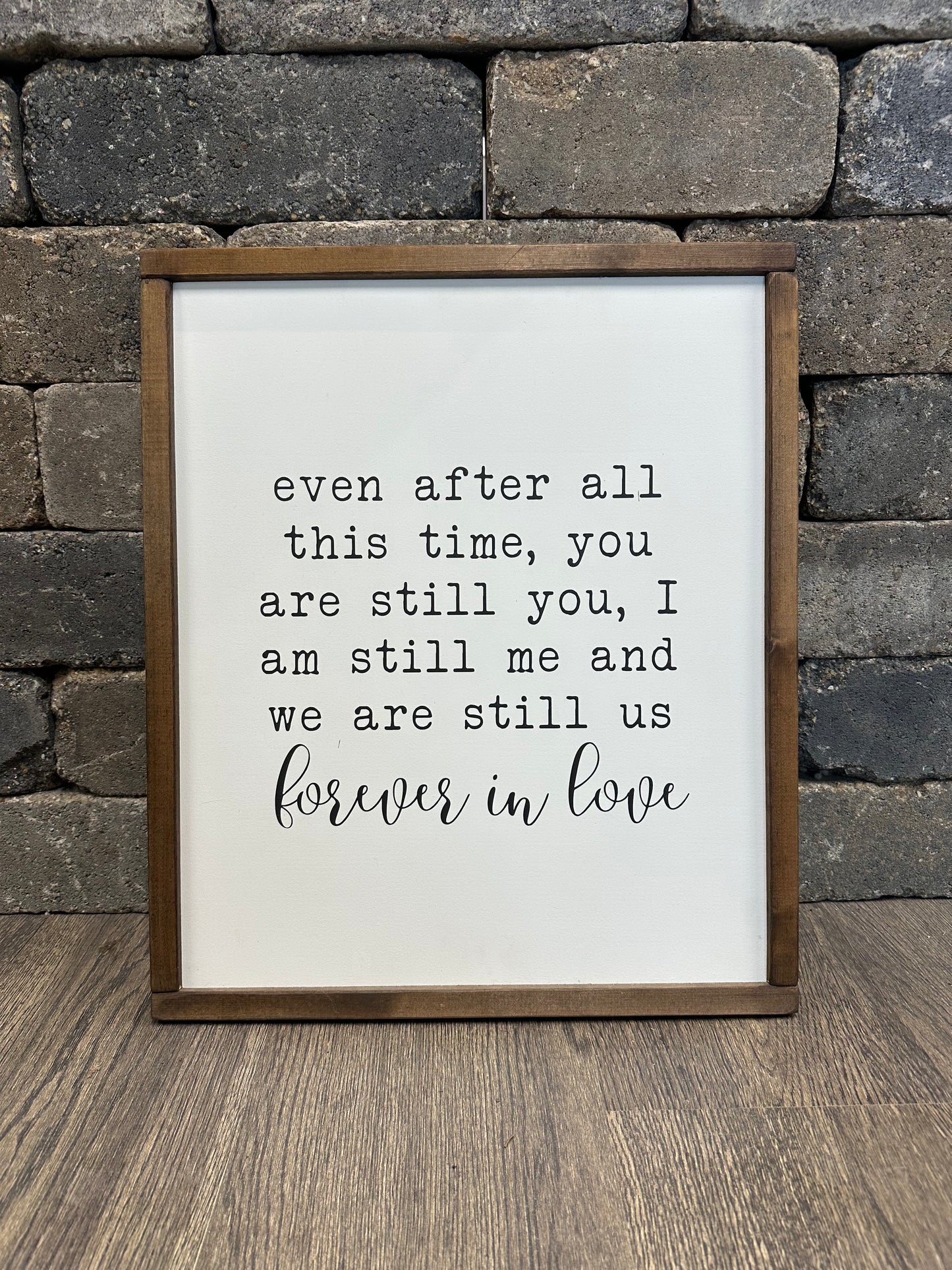 Forever In Love Wood Framed Sign