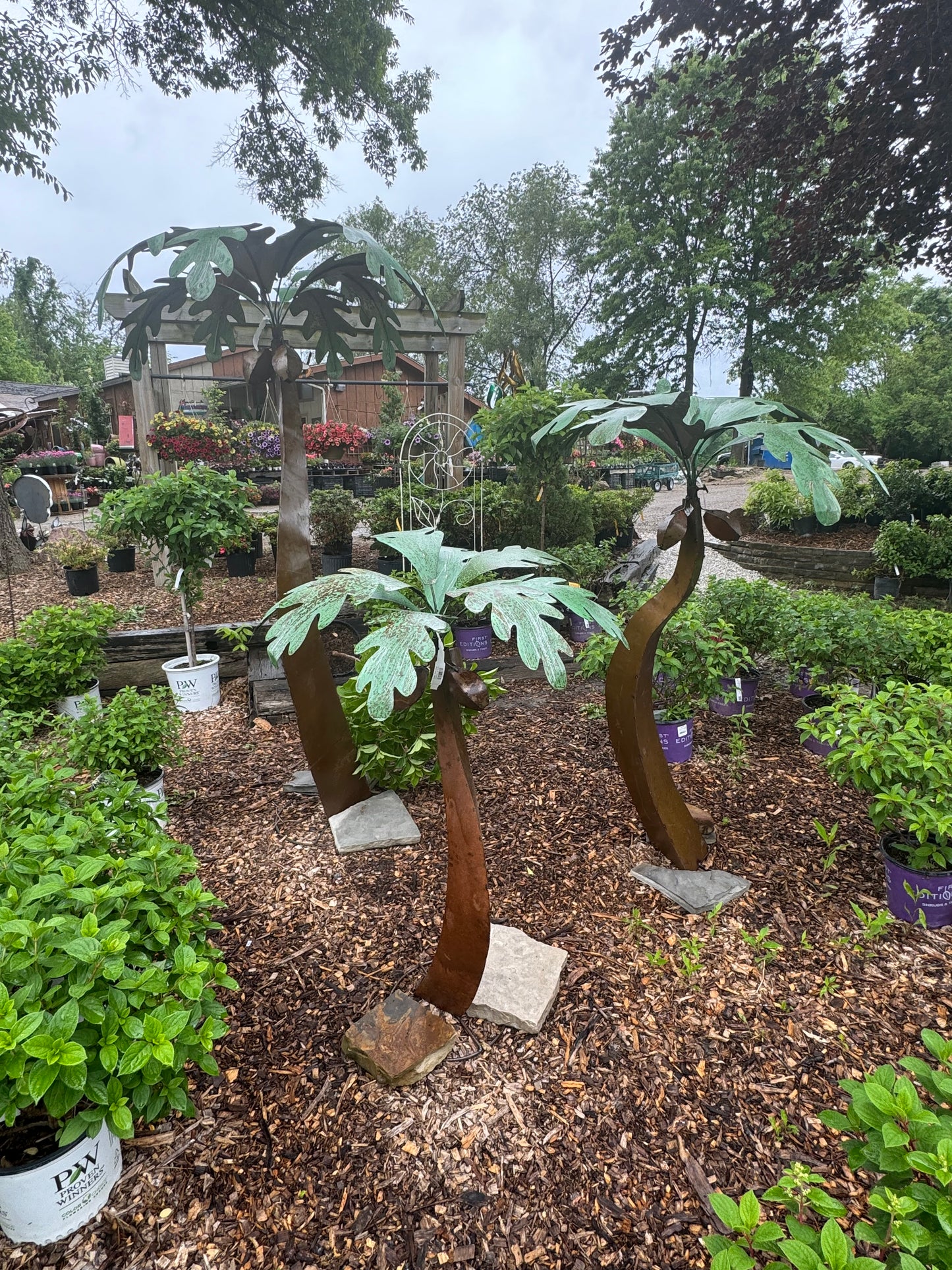 6' Metal Palm Tree