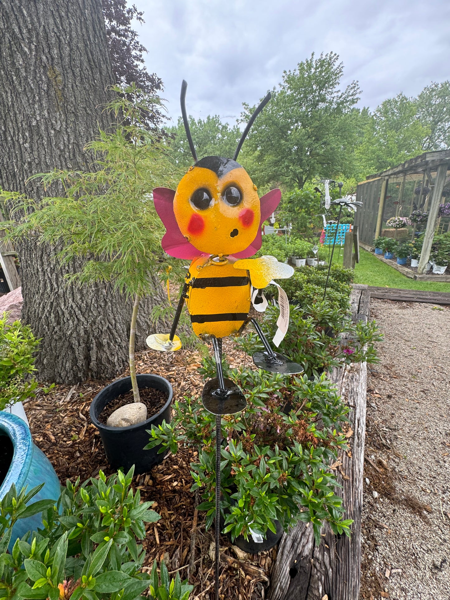 Bee with Face Stake
