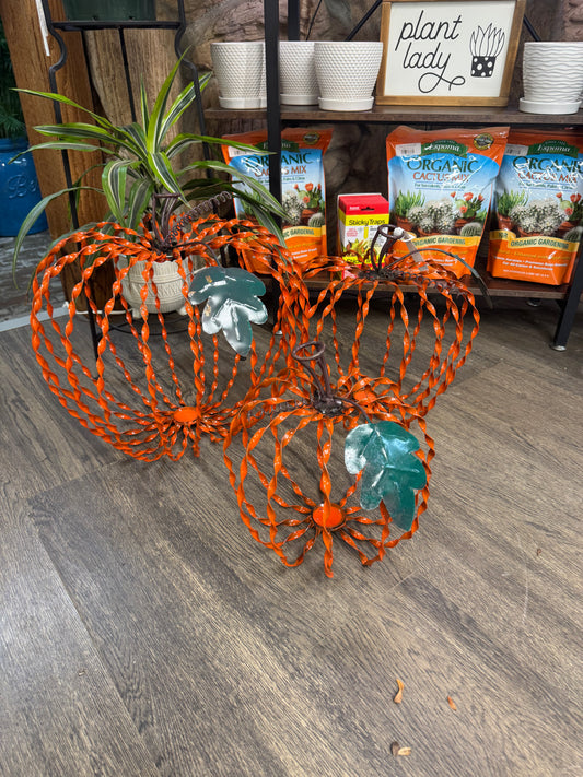 Twisted Wire Pumpkin Set of 3