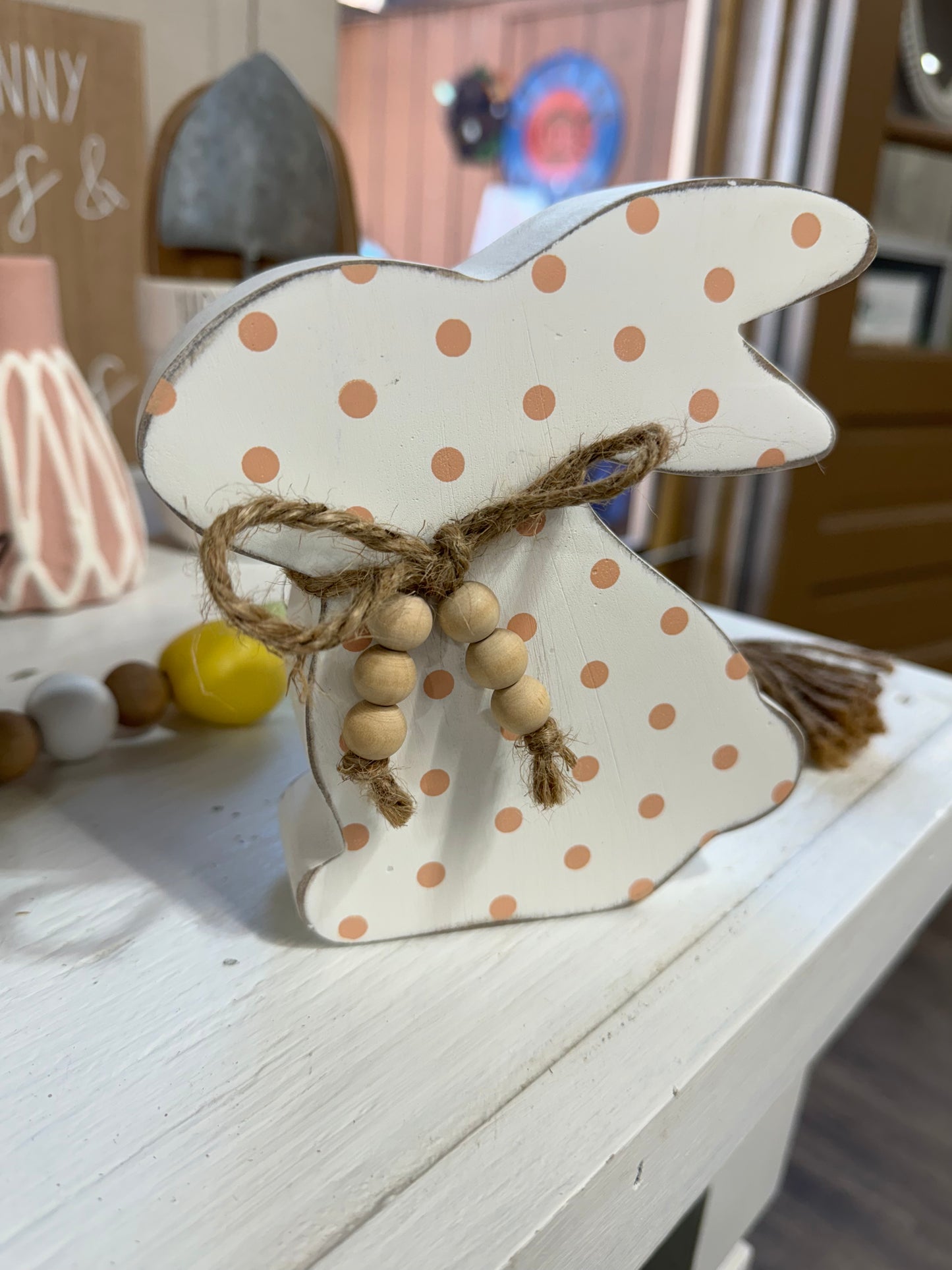 Wooden Bunny Shaped Decor