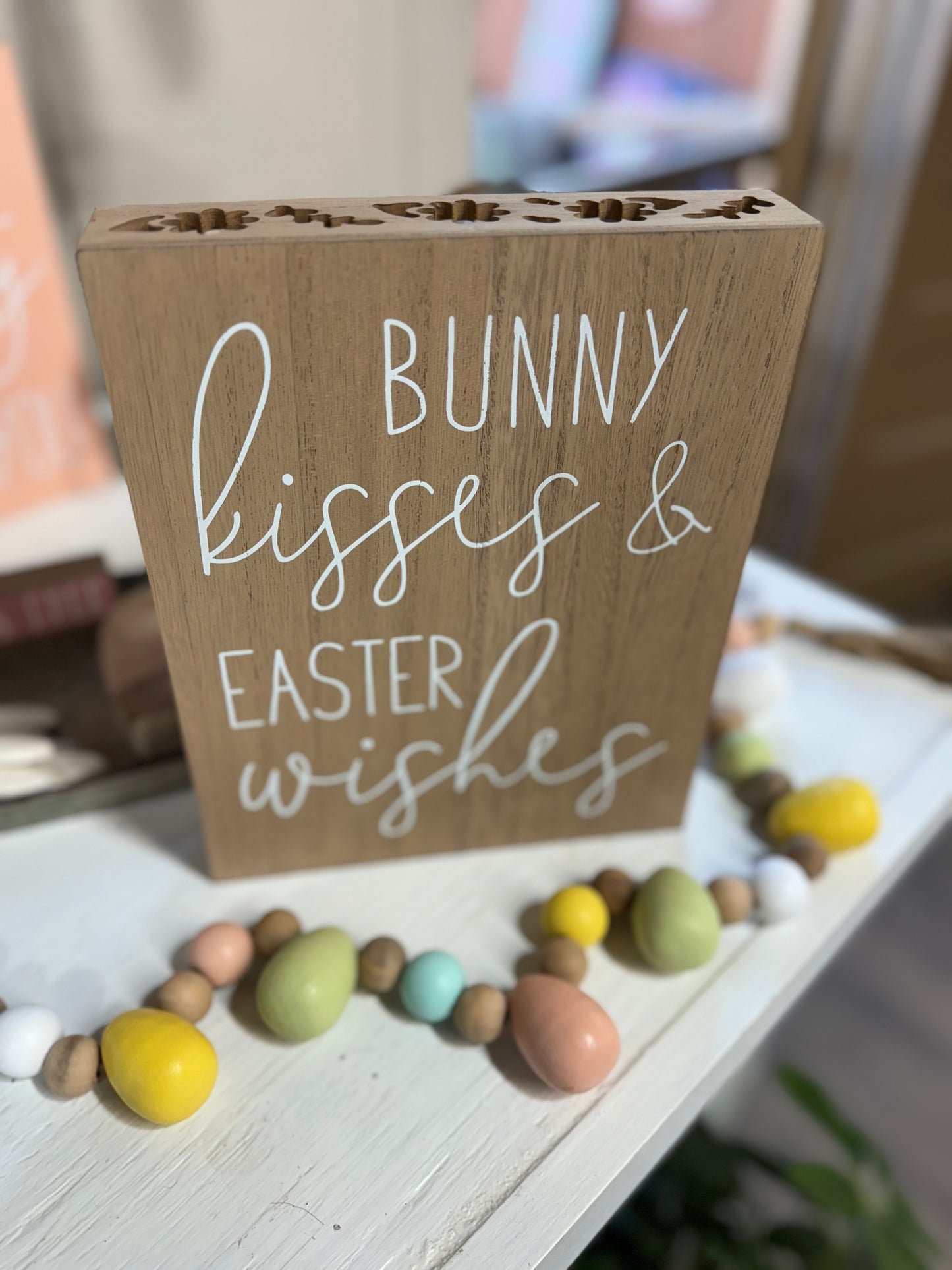 Bunny Kisses & Easter Wishes Sign
