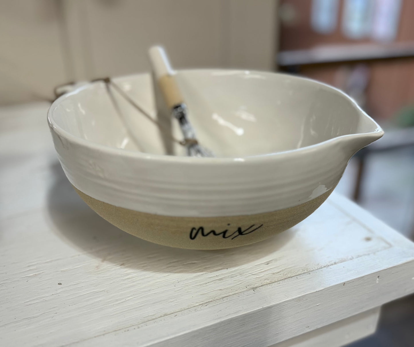 Mudpie Stoneware Mixing Bowl & Whisk
