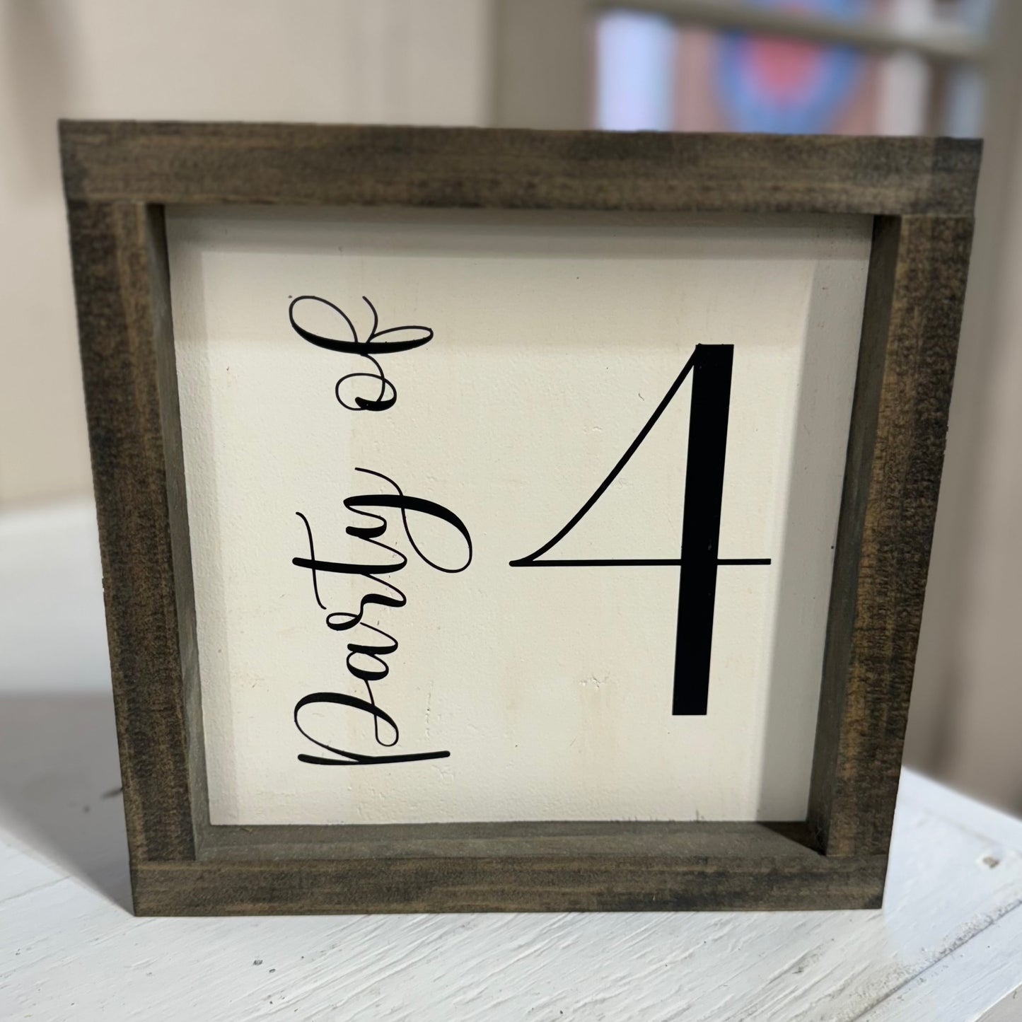 Square Wood Framed Sign