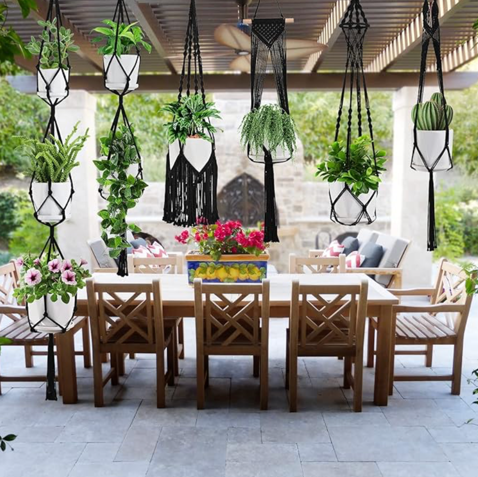 Macrame Plant Hangers- Black