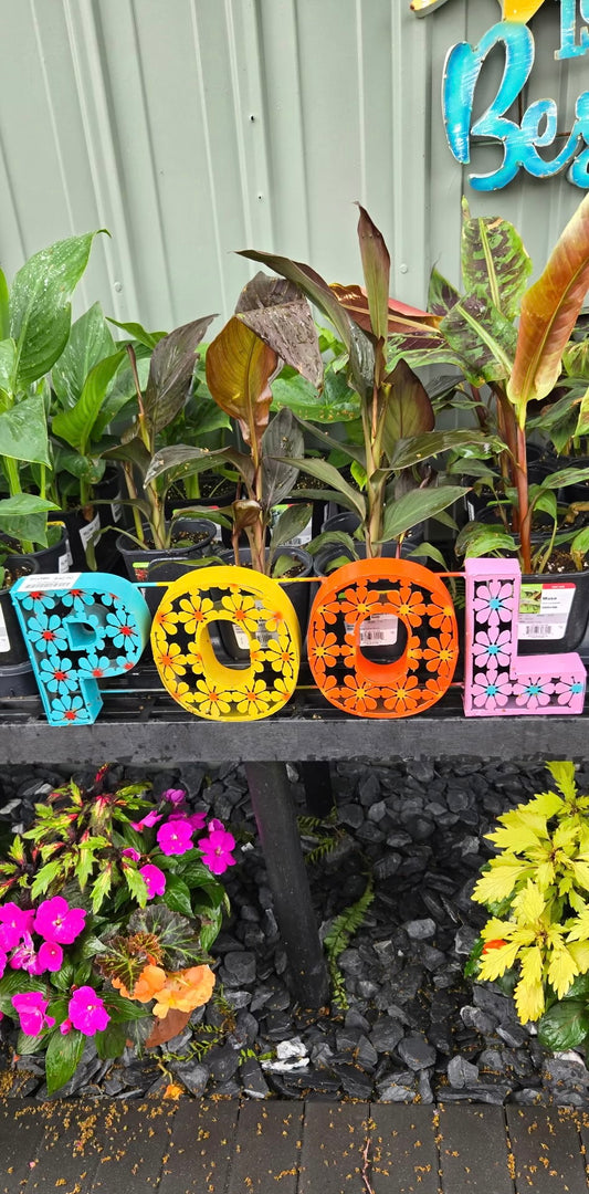 Pool Floral Sign