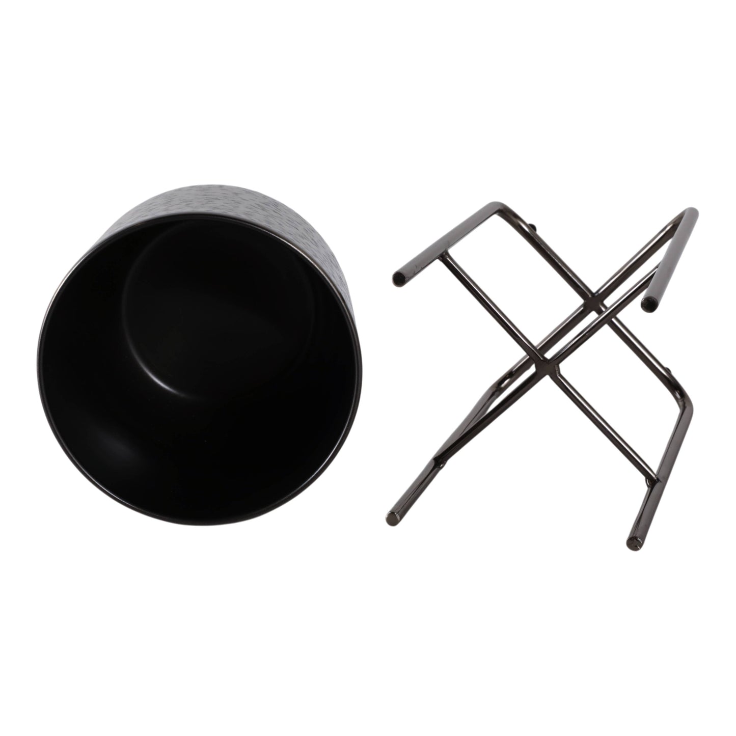 Metal Etched Stand Planters - Black, 7/9/10 in.