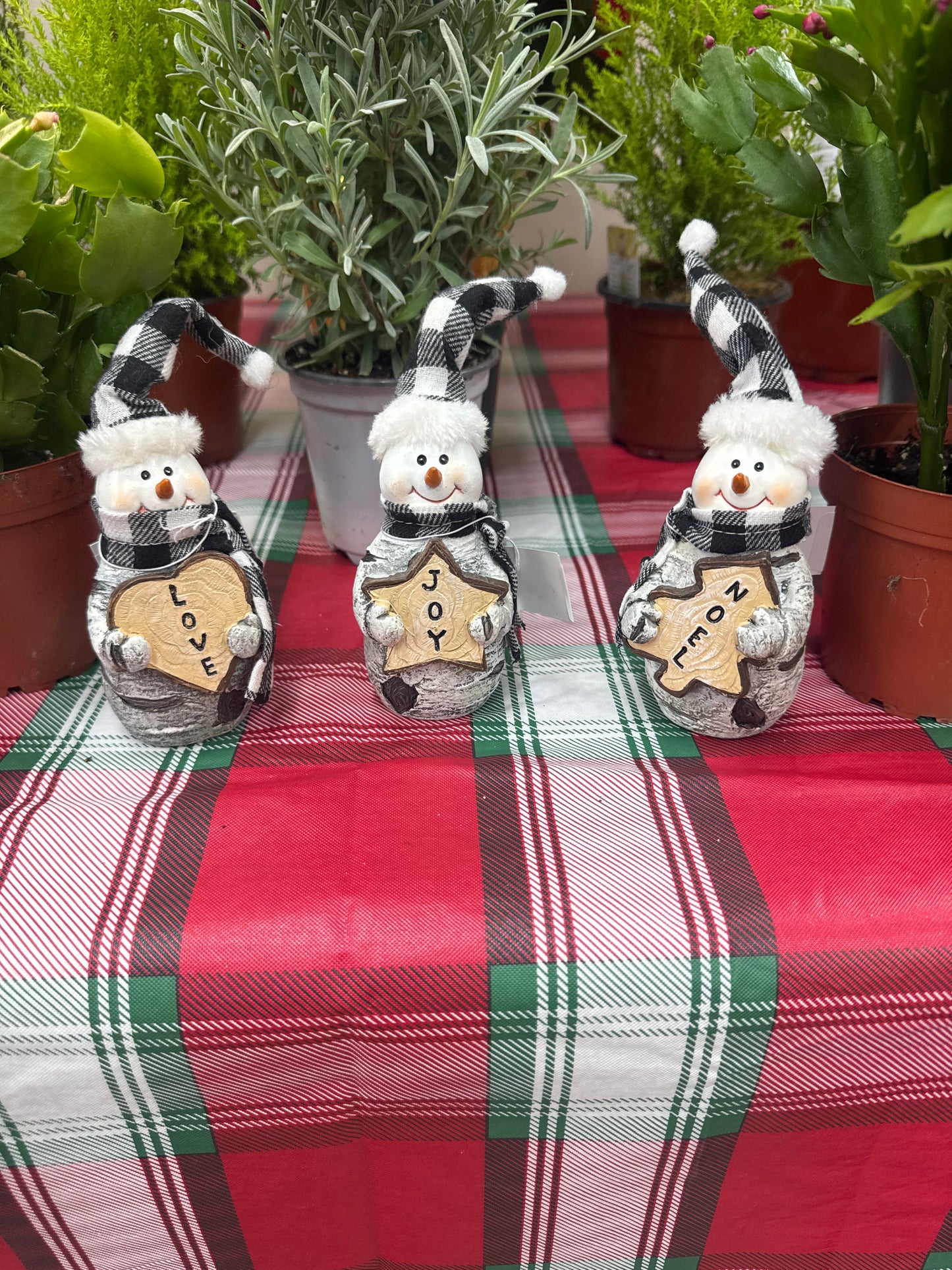 Resin Snowman Black/White