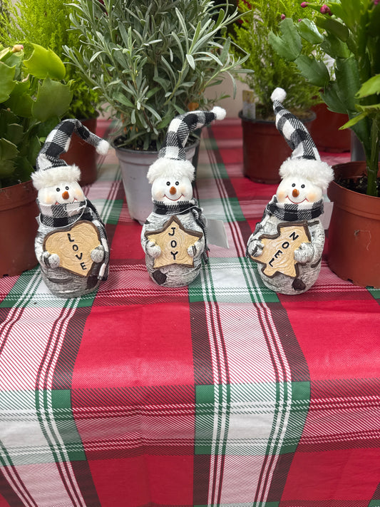 Resin Snowman Black/White