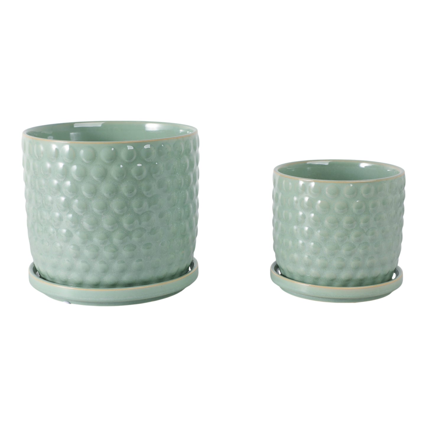 Ceramic Textured Bubble Planters - Green, 6/8 in.
