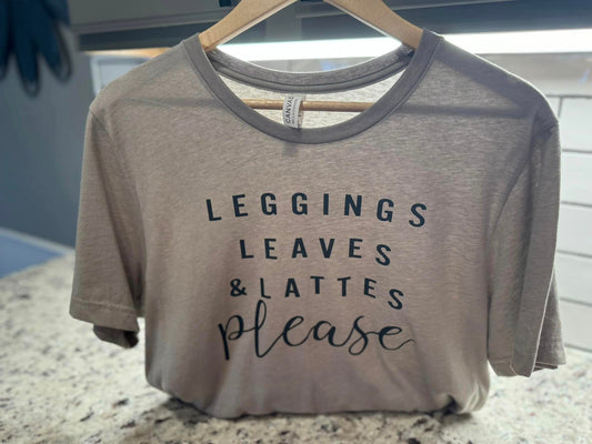 Leggings, Leaves, & Lattes Women's T-Shirt