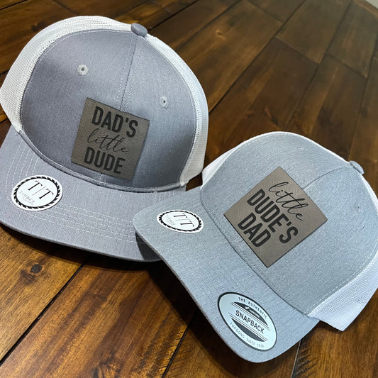 Little Dude & Little Dude's Dad Baseball Caps