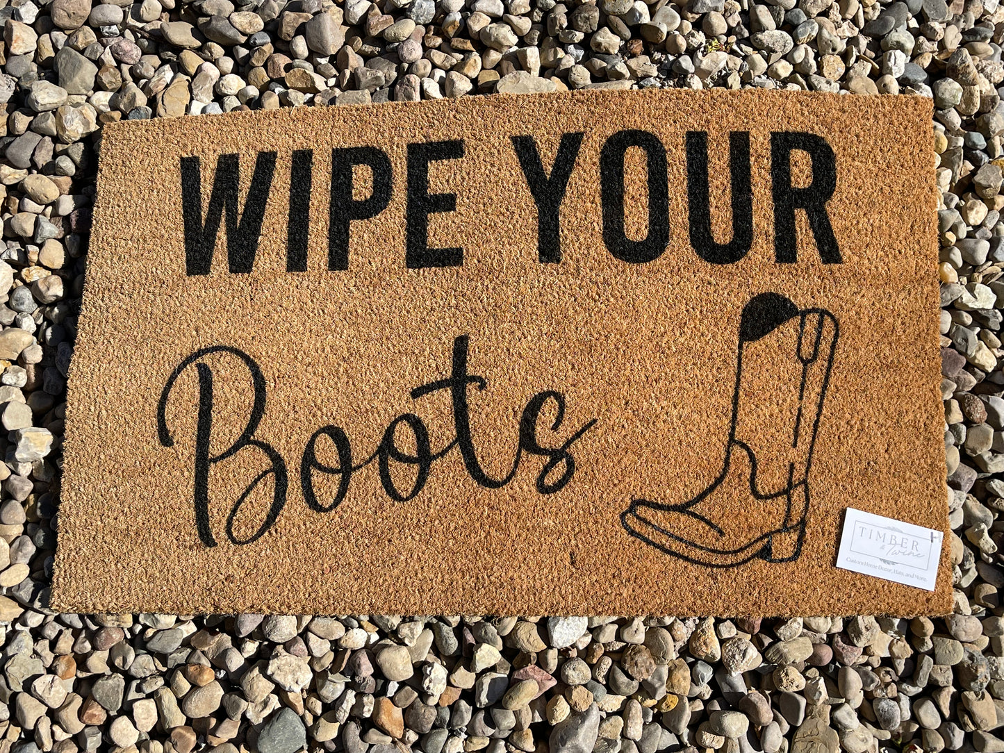 Wipe Your Boots Doormat by Timber & Twine