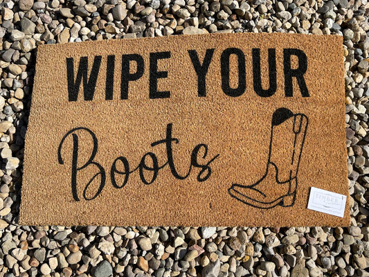 Wipe Your Boots Doormat by Timber & Twine