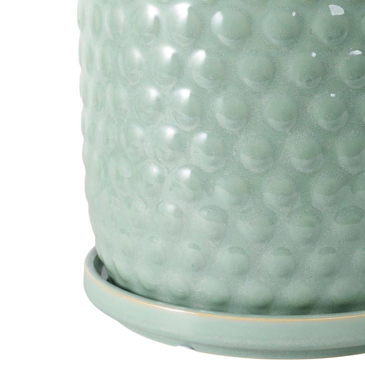 Ceramic Textured Bubble Planters - Green, 6/8 in.