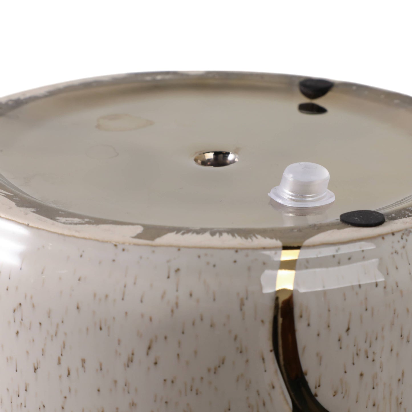 Ivory/Gold Resin Cloud Planters, 6/7 in.