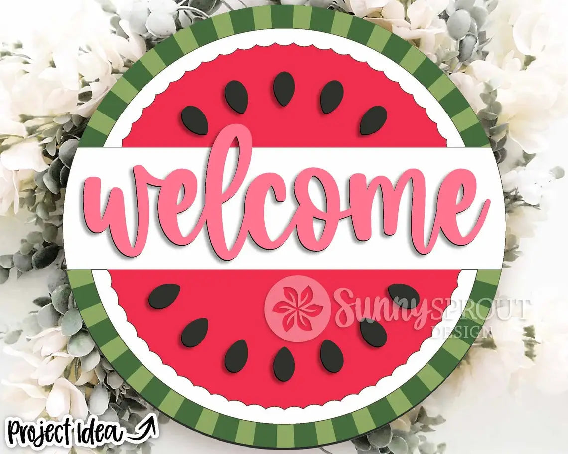 Summer- Welcome Watermelon Door Hanger DIY