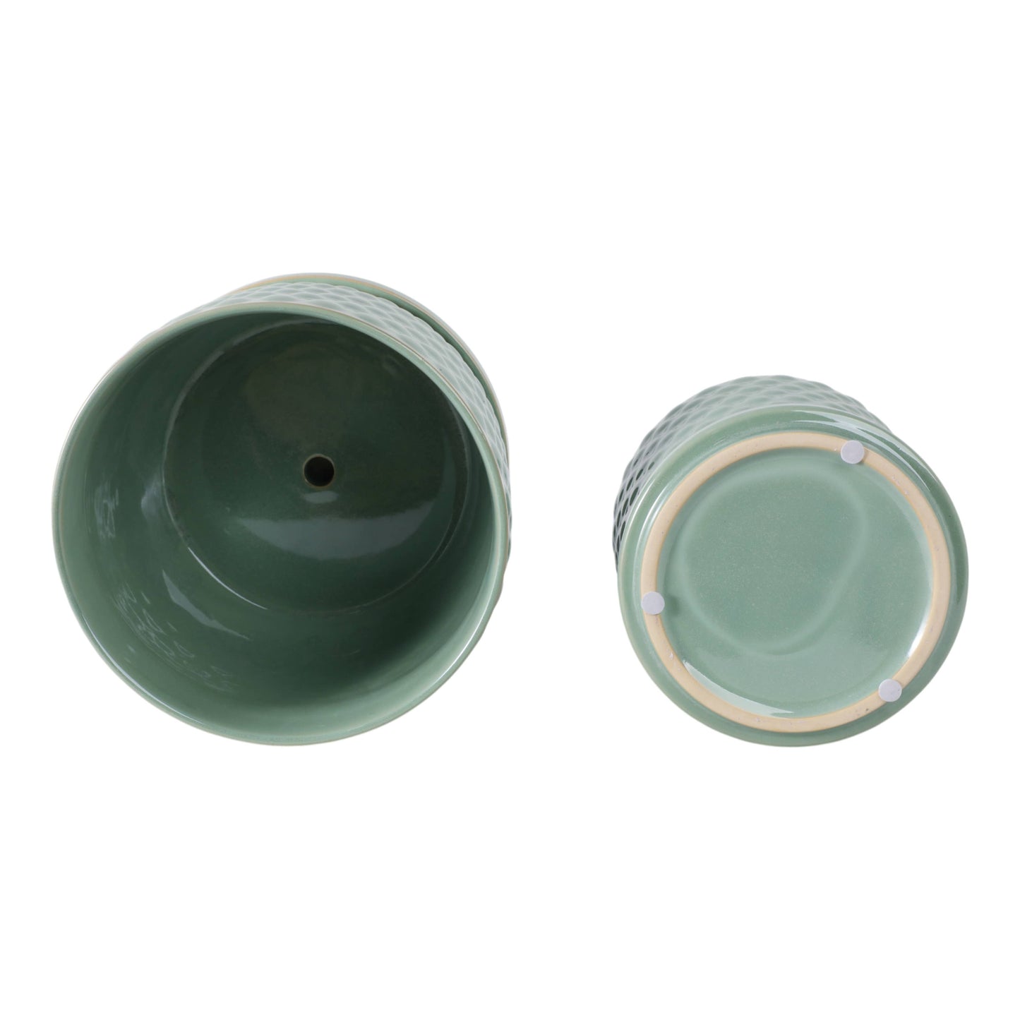 Ceramic Textured Bubble Planters - Green, 6/8 in.