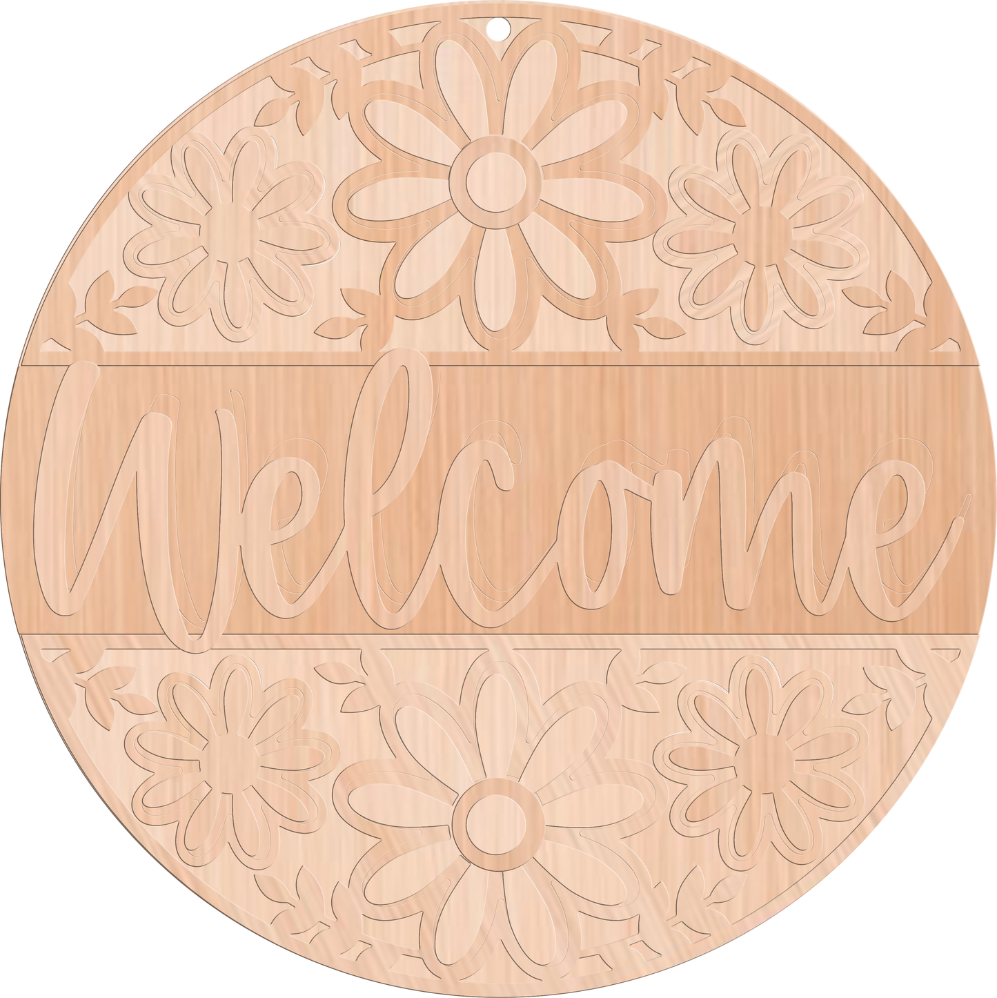 Spring- Welcome Flower Pattern Door Hanger DIY | Paint Kit