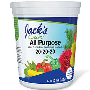 Jacks Classic All Purpose 20-20-20 Fertilizer 1.5LB