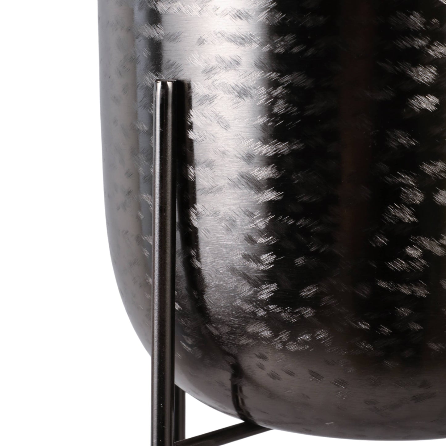 Metal Etched Stand Planters - Black, 7/9/10 in.