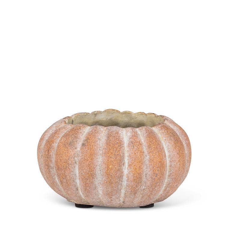 Mini Low Pumpkin Planter-4"W