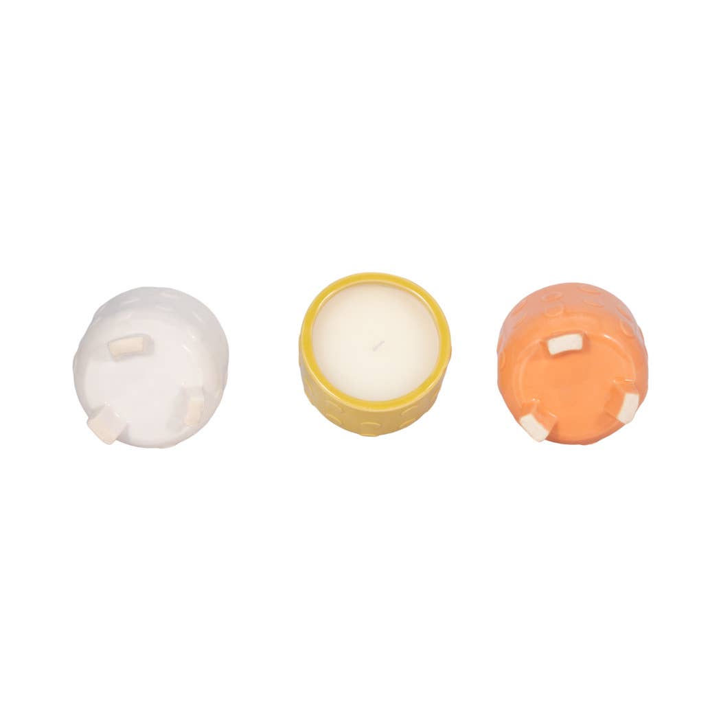 Patio Candles Multi Ceramic Big Dot Footed Planter, 16 Oz