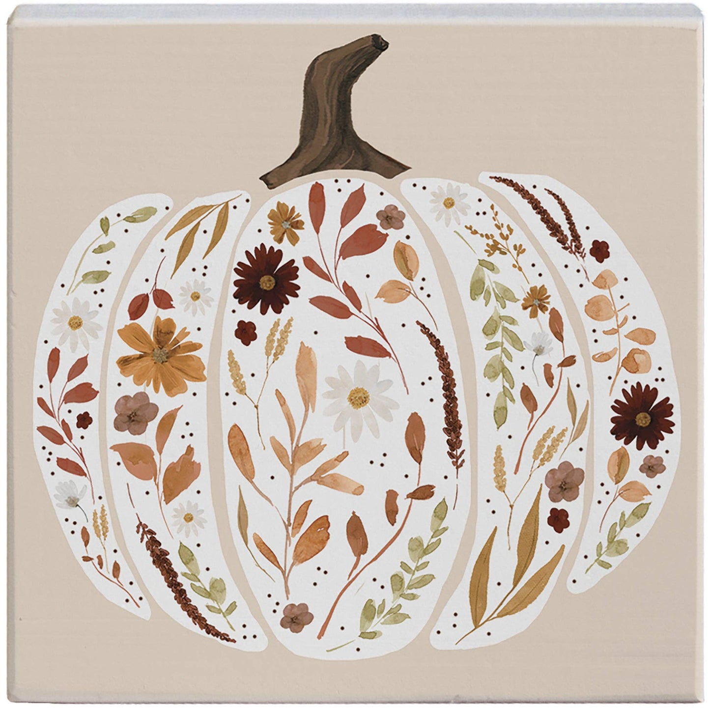 Leaf Collage Pumpkin - Small Talk Squares
