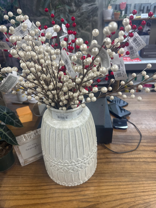 Berry Spray Stems Pearl