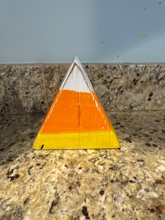 Candy Corn Hand-Crafted Wood Decor (Large)