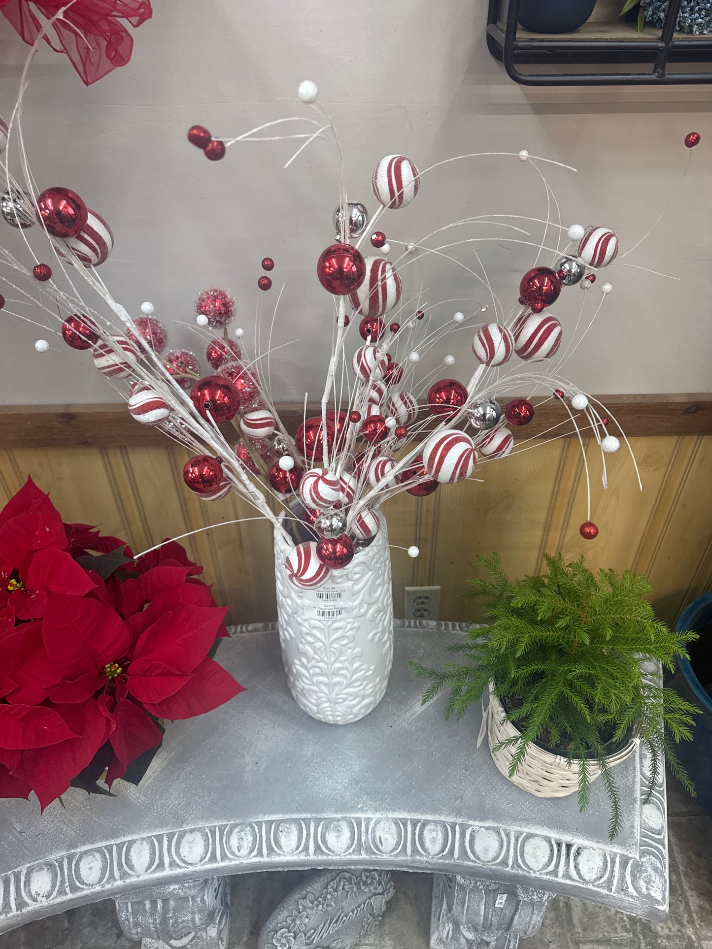 36" Peppermint Ball Spray