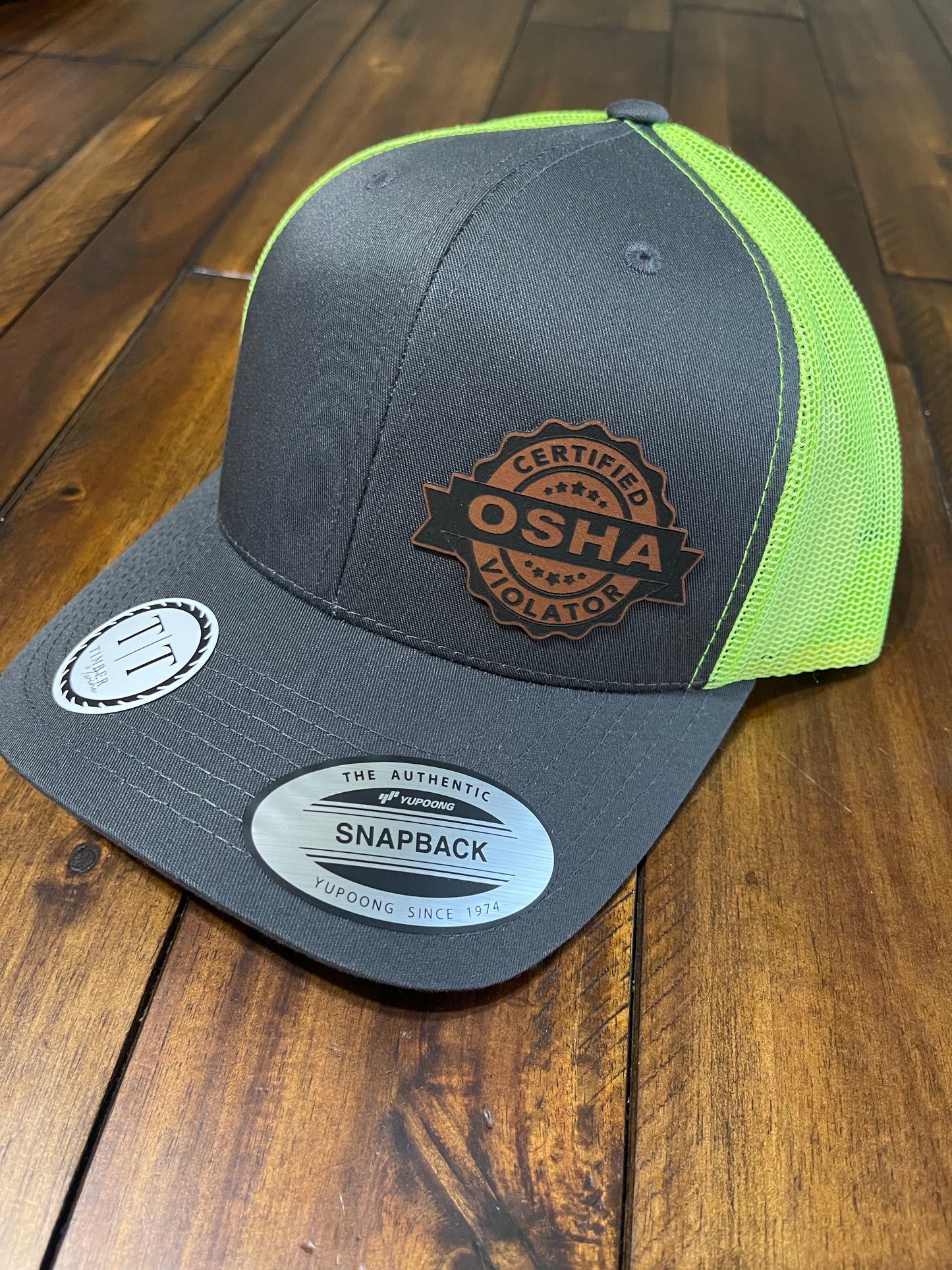 "OSHA Violator" Leather Patch Baseball Cap by Timber & Twine