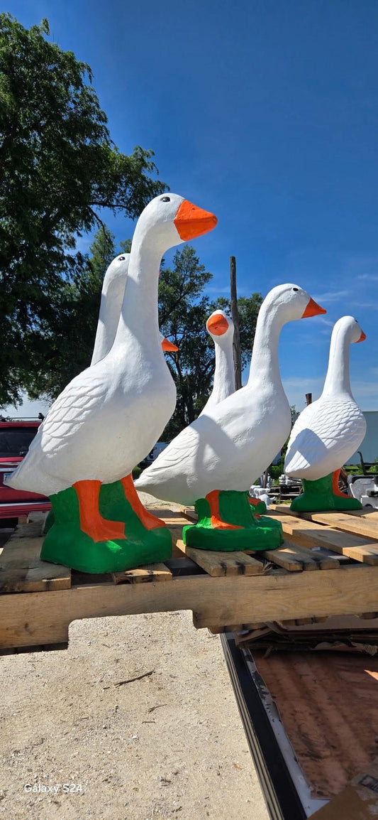 Concrete Painted Goose 29"