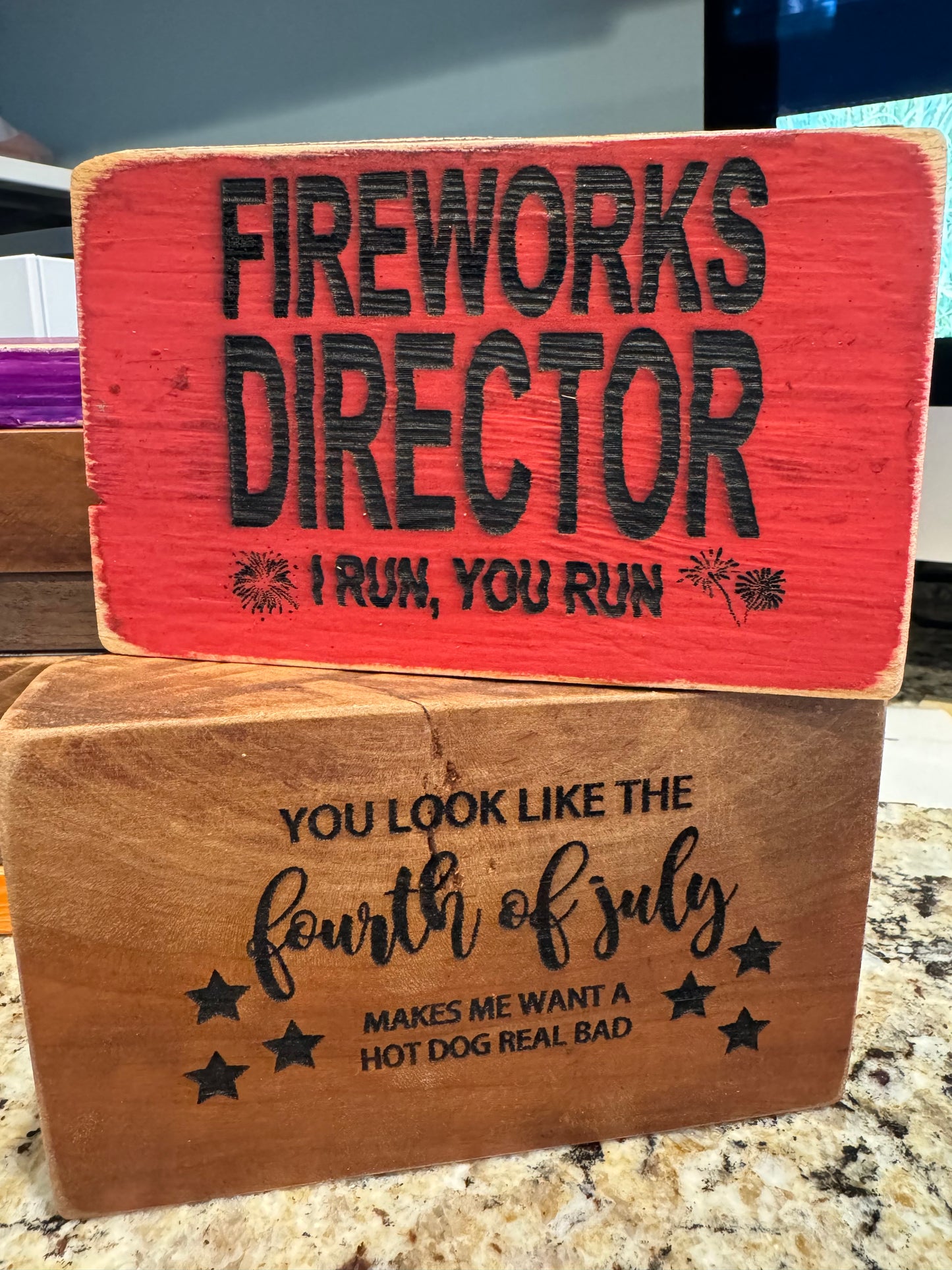 4th of July Wood Sign by Rustic Gold