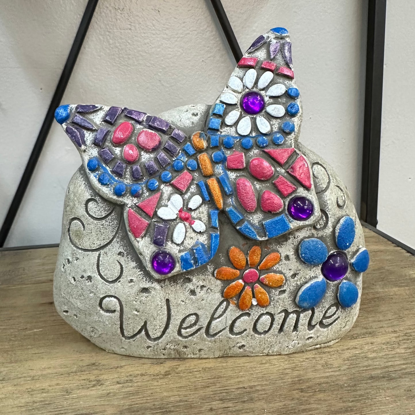 Butterfly Welcome Garden Stone