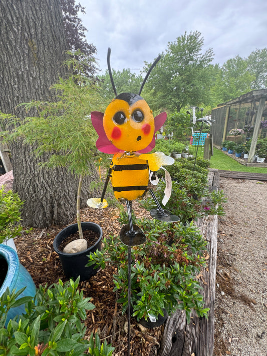Bee with Face Stake