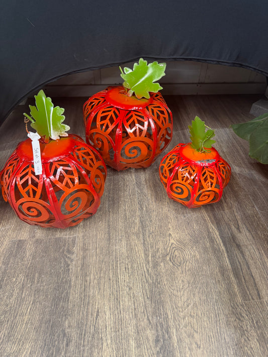 Scroll Pumpkin Set of 3