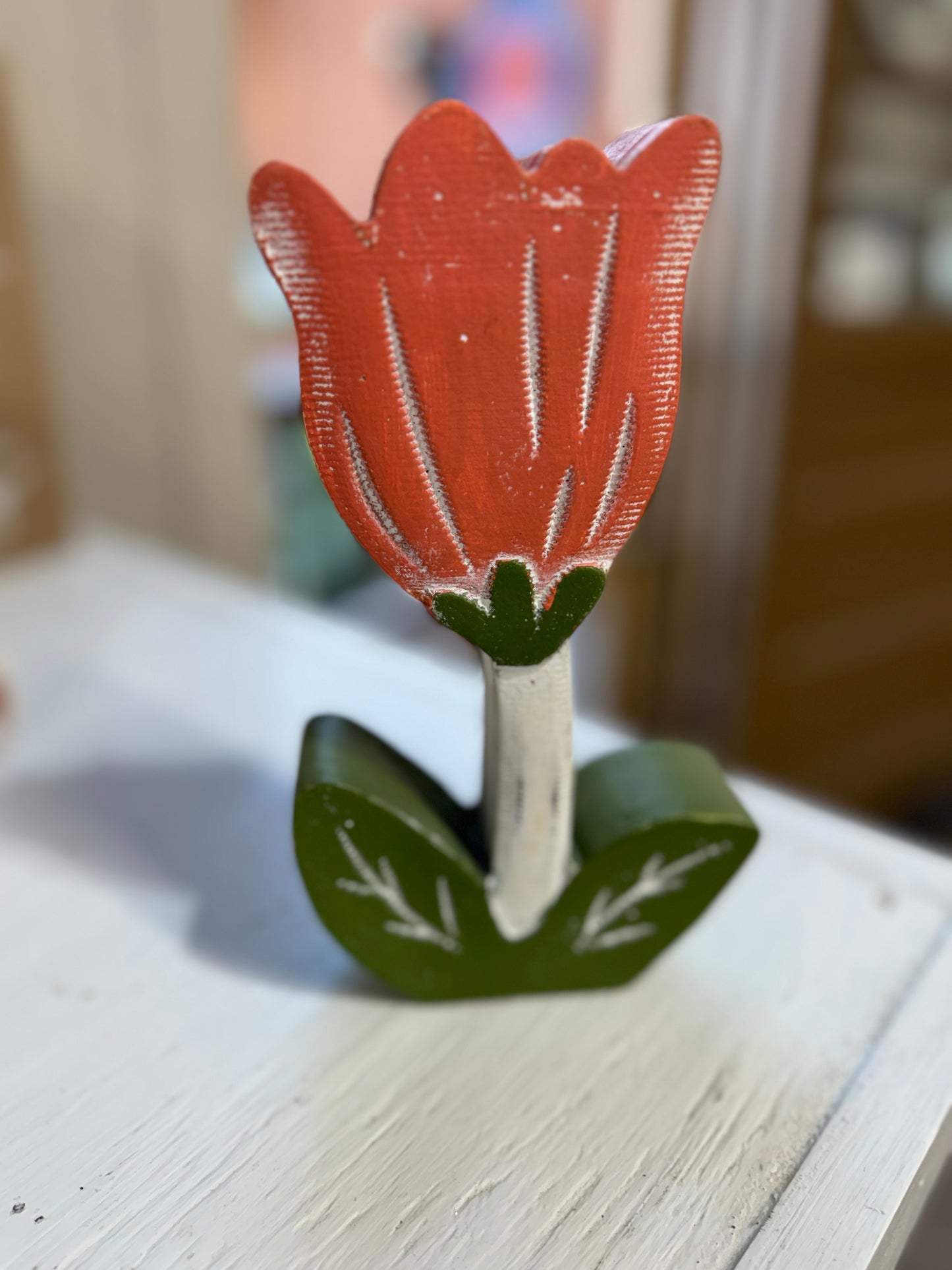 Wooden Tulip Decor