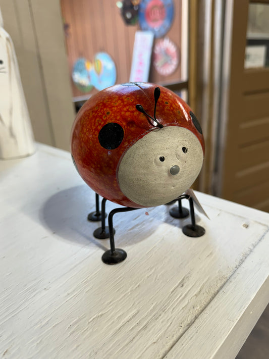 Metal Standing Ladybug