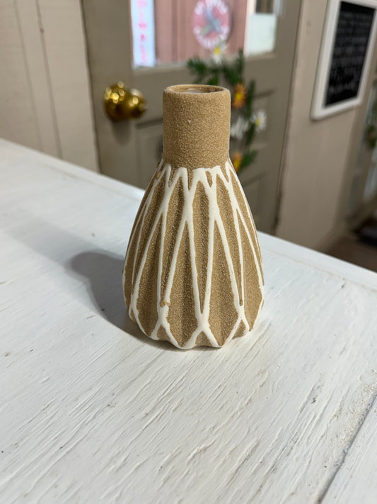 Tan Textured Vase