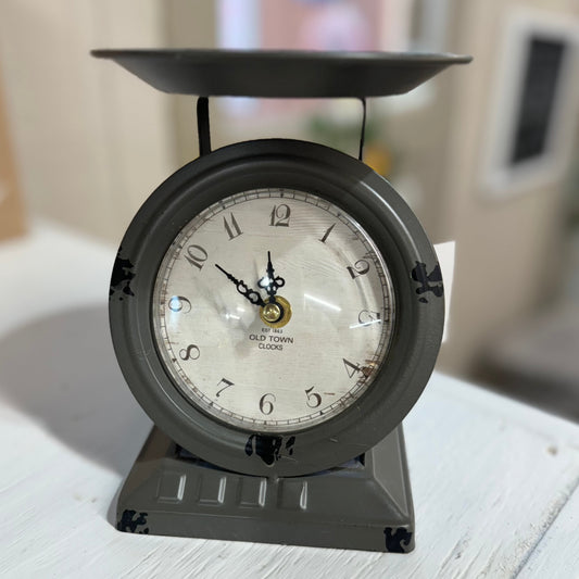 Gray Metal Clock